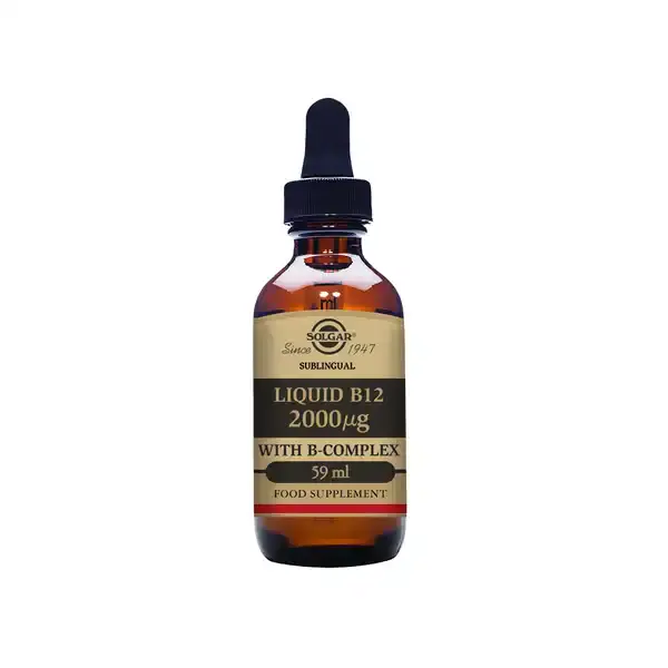Solgar Vitamina B12 2000 ¬µg con Complejo B 59ML Solgar Vitamina B12 2000 ¬µg con Complejo B 59ML