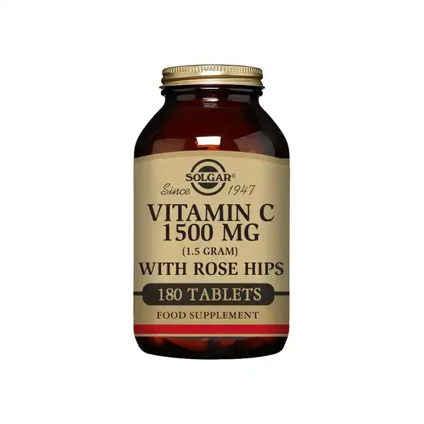 Solgar Vitamina C 1500 mg con Frutos de Rosa Mosqueta 180 Tabs Solgar Vitamina C 1500 mg con Frutos de Rosa Mosqueta 180 Tabs