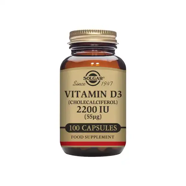 Solgar Vitamina D3 2200 UI (55µg) 100 Veg. Cáps Solgar Vitamina D3 2200 UI (55µg) 100 Veg. Cáps