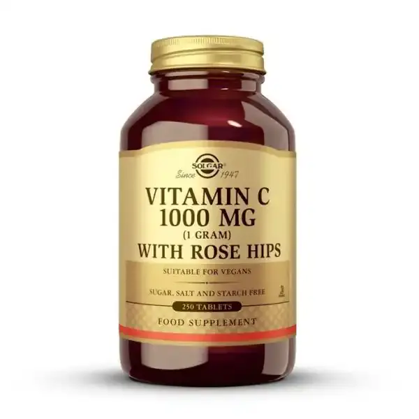 Solgar - Rose Hips - Vitamina C 1000mg con Escaramujo - 250 Tablets Solgar - Rose Hips - Vitamina C 1000mg con Escaramujo - 250 Tablets