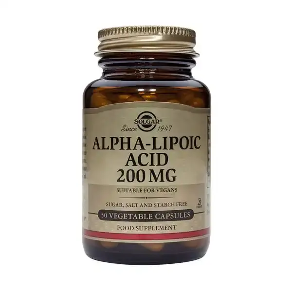 Solgar - Ácido alfa-lipoico 200 mg - 50 cápsulas vegetales Solgar - Ácido alfa-lipoico 200 mg - 50 cápsulas vegetales