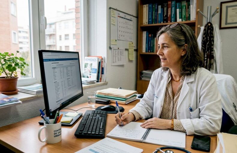 Doctora analiza los niveles de vitaminas y minerales en los estudios de laboratorio