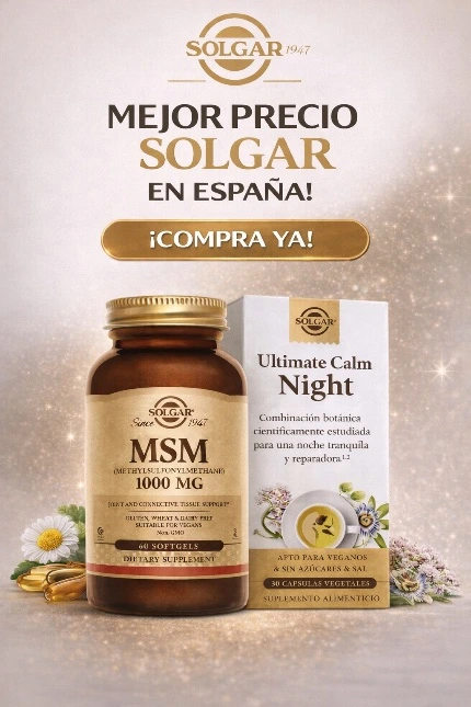 Suplementos Solgar, mejor precio España.